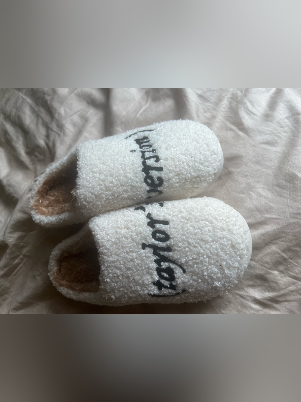 Taylor's Version Fuzzy Boucle Slippers 🧸✨